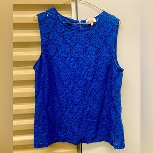 Laundry by Shelli Segal Lace Royal Blue Tank